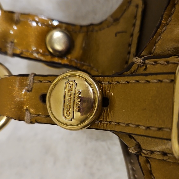 Coach Carly Patchwork Embossed Metallic Tote. Like New - Picture 13 of 13